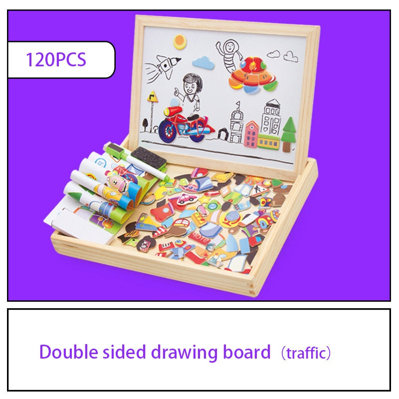 Magnetisch Teken- en Puzzelbord – Educatief Speelgoed voor Kinderen
