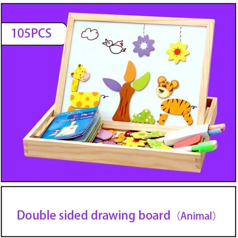 Magnetisch Teken- en Puzzelbord – Educatief Speelgoed voor Kinderen
