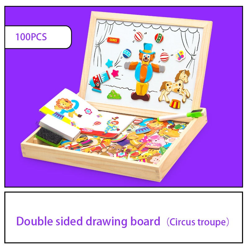 Magnetisch Teken- en Puzzelbord – Educatief Speelgoed voor Kinderen