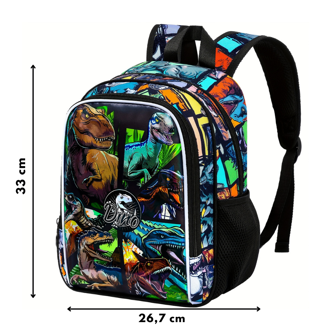 Dino Rugzak voor Jongens – T-Rex & Velociraptor Print