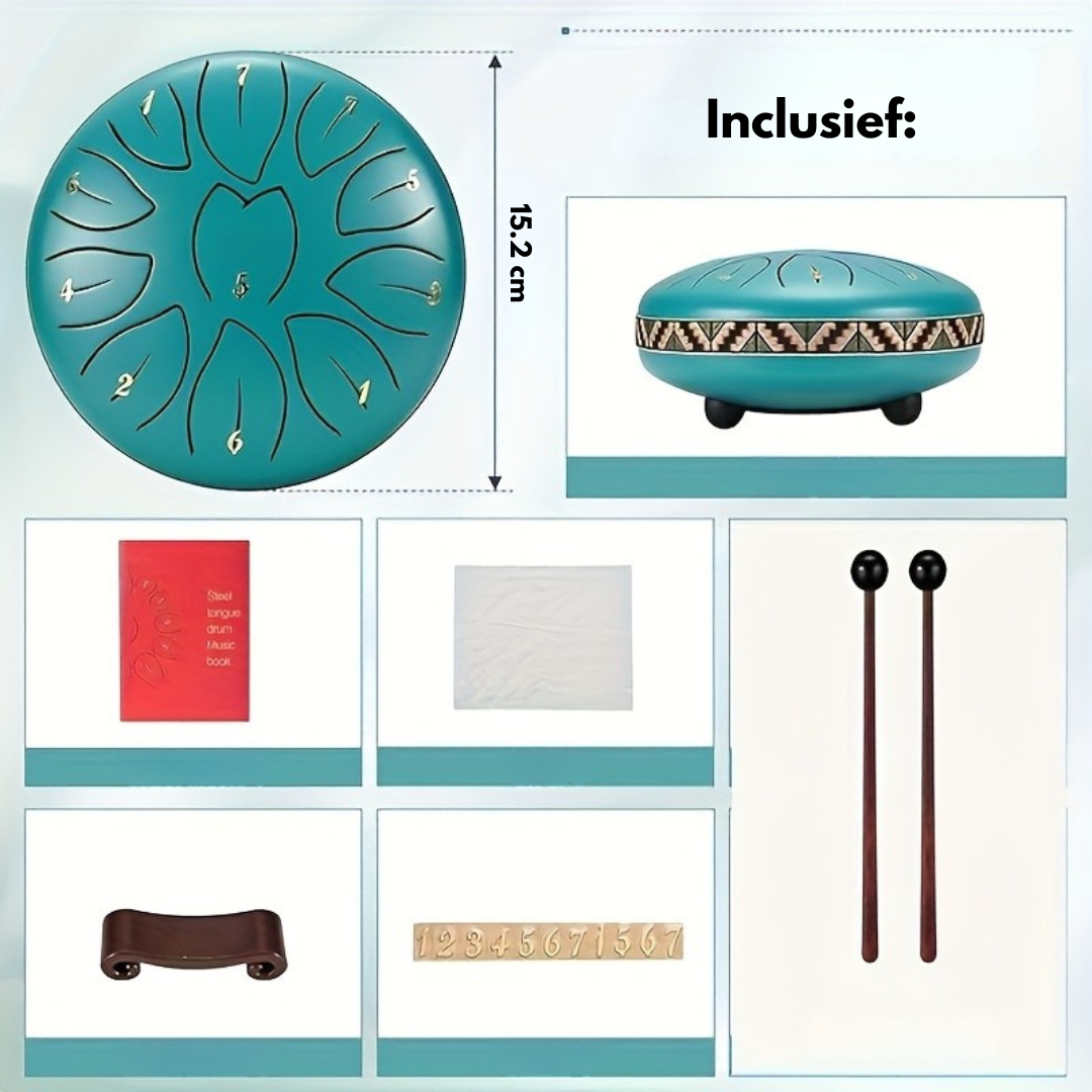 Tongue Drum – Compacte Tongtrommel voor Meditatie & Muziek