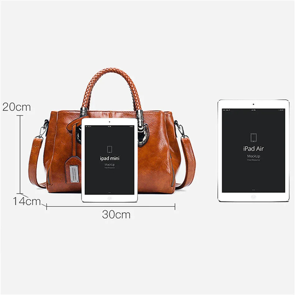 Eleganzo – Leren Tas met Grote Inhoud voor Dames