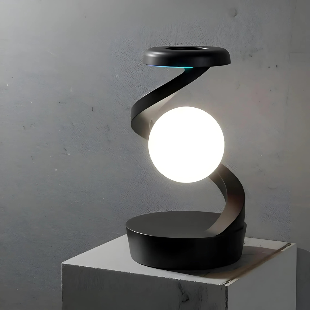 SpinCharge Lamp - Innovatief Design met Draadloos Opladen