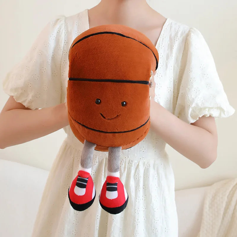 Voetbal & Basketbal Knuffel – Zachte Pluche Sportbal Speelgoed
