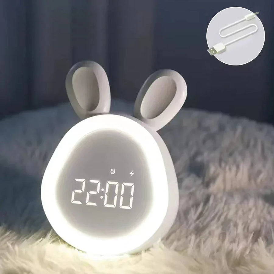 Konijnenwekker – Digitale Wekker met Nachtlampje voor Kinderen