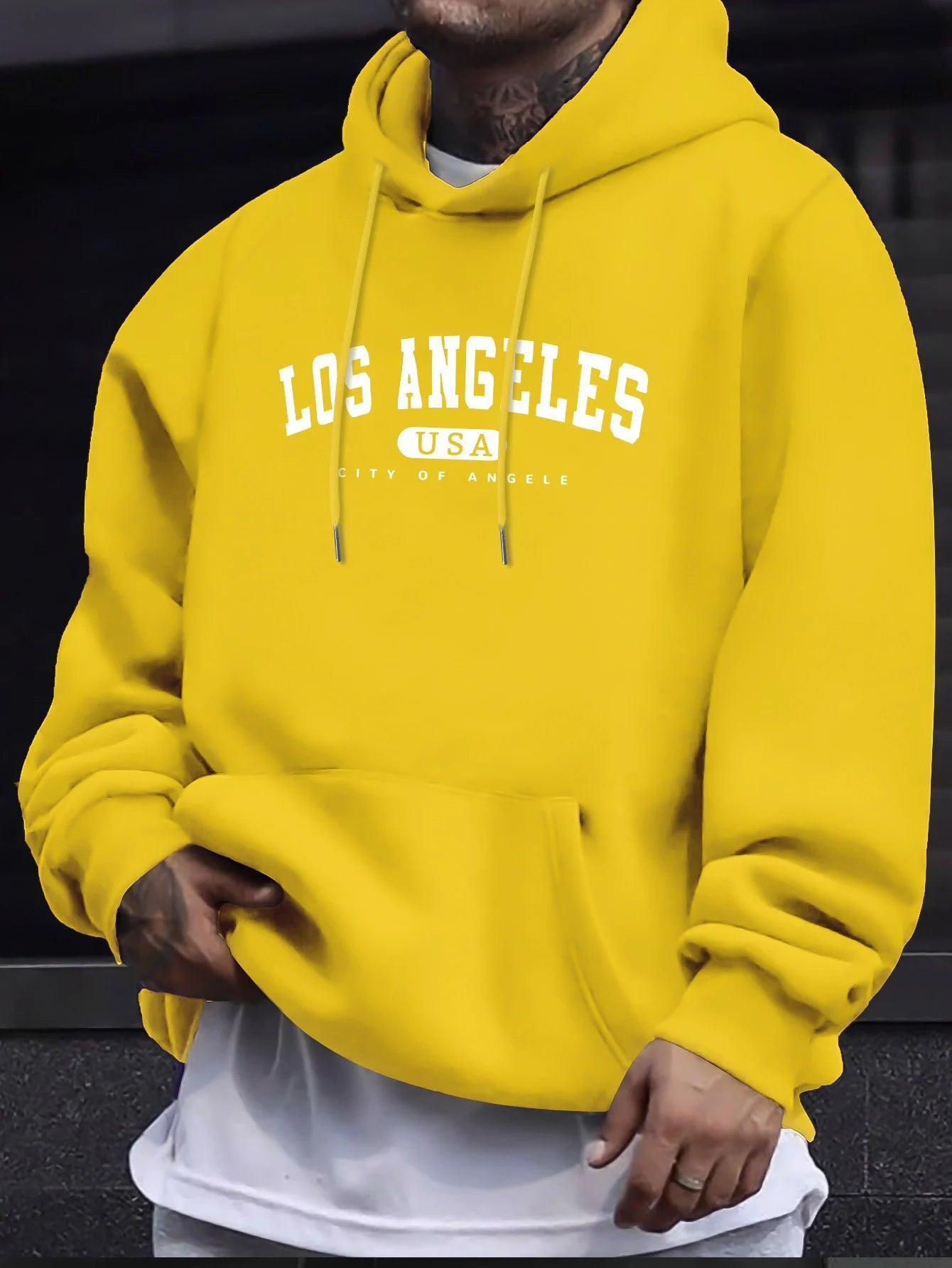 Los Angeles Hoodie – Unisex Oversized Sweater met City Print