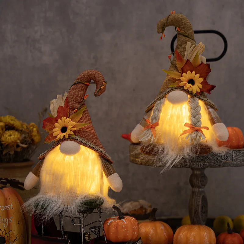 Herfst Decoratie – Gnome met LED Verlichting