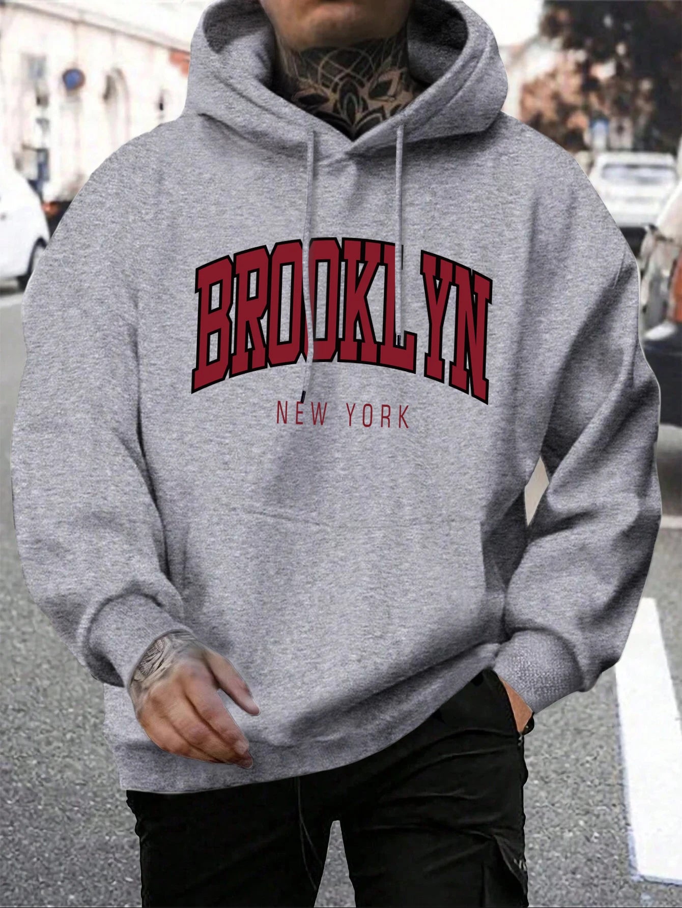 Brooklyn New York Hoodie – Unisex Oversized Sweater met Opdruk