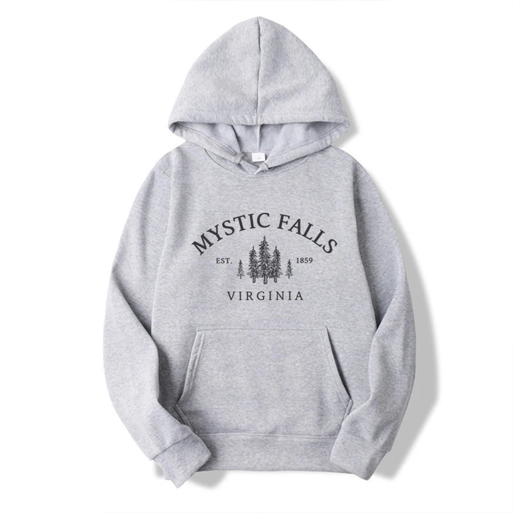 Mystic Falls Virginia Hoodie Salvatores Shirt Unisex Lange Mouw Ronde Hals Pullovers Hoodies Casual Trui Voor Vampierfans