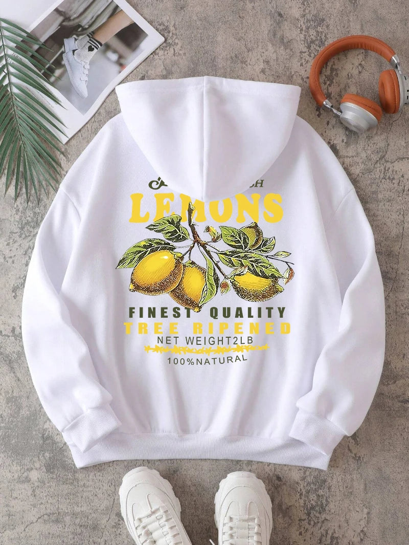 Lemons Make Lemonade” Hoodie – Unisex Sweater met Fruitprint