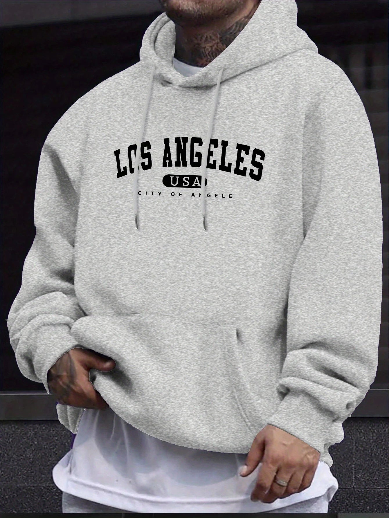 Los Angeles Hoodie – Unisex Oversized Sweater met City Print