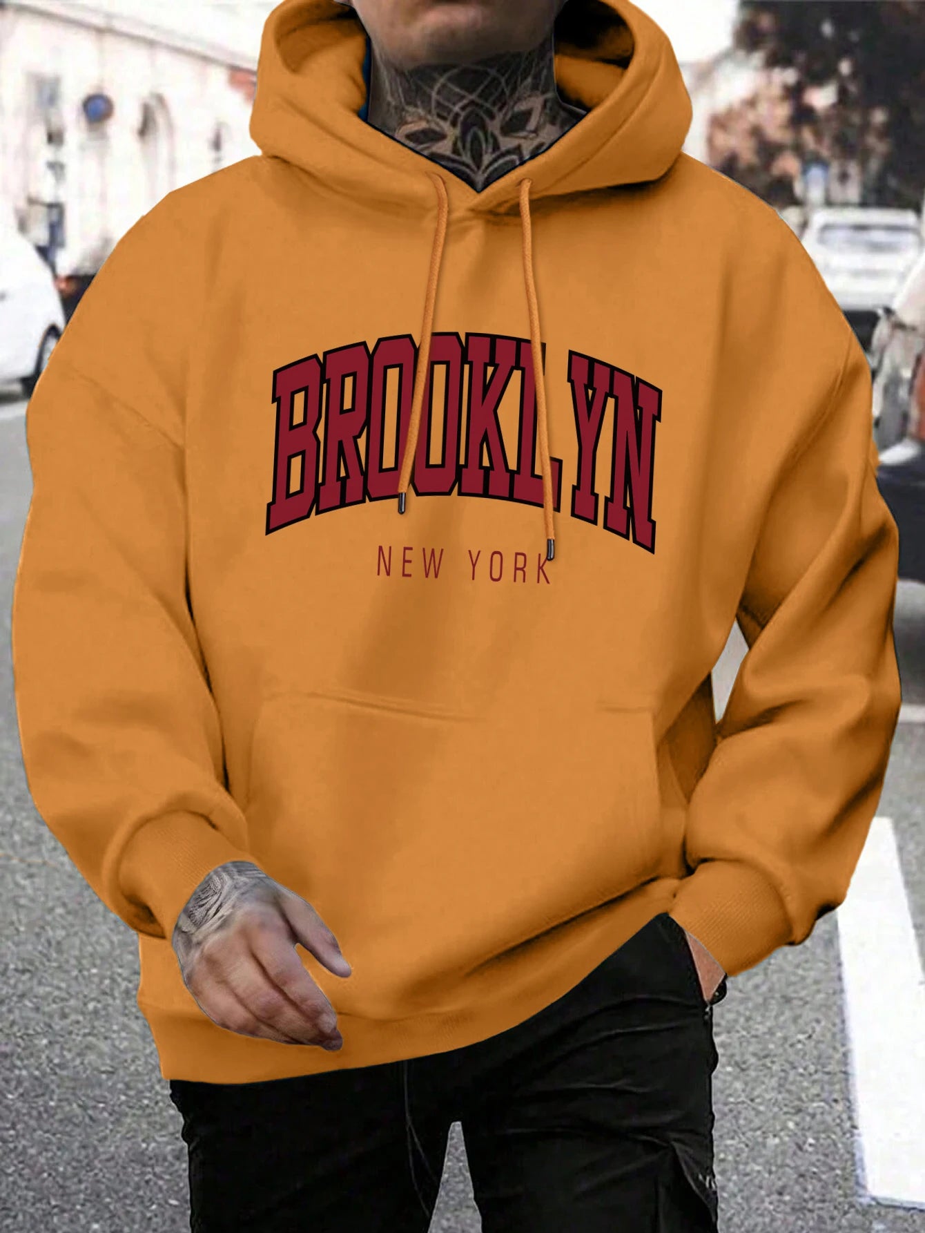 Brooklyn New York Hoodie – Unisex Oversized Sweater met Opdruk