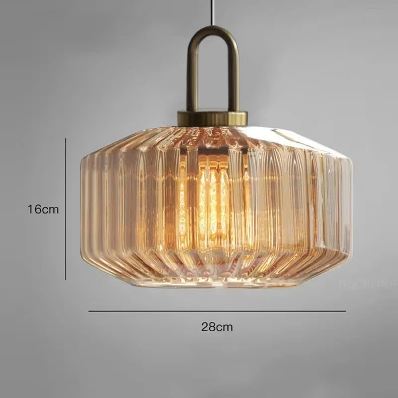 Retro Hanglamp – Vintage Glazen Kroonluchter