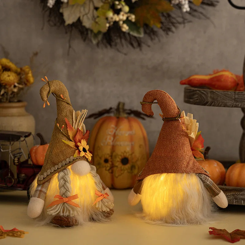 Herfst Decoratie – Gnome met LED Verlichting