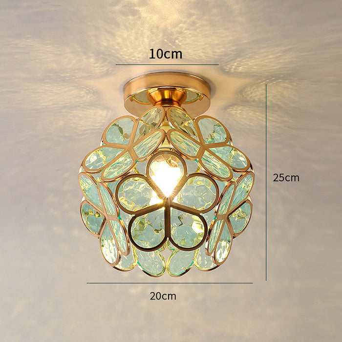Glazen Bloemen Plafondlamp – Elegantie voor je Hal, Woonkamer & Interieur