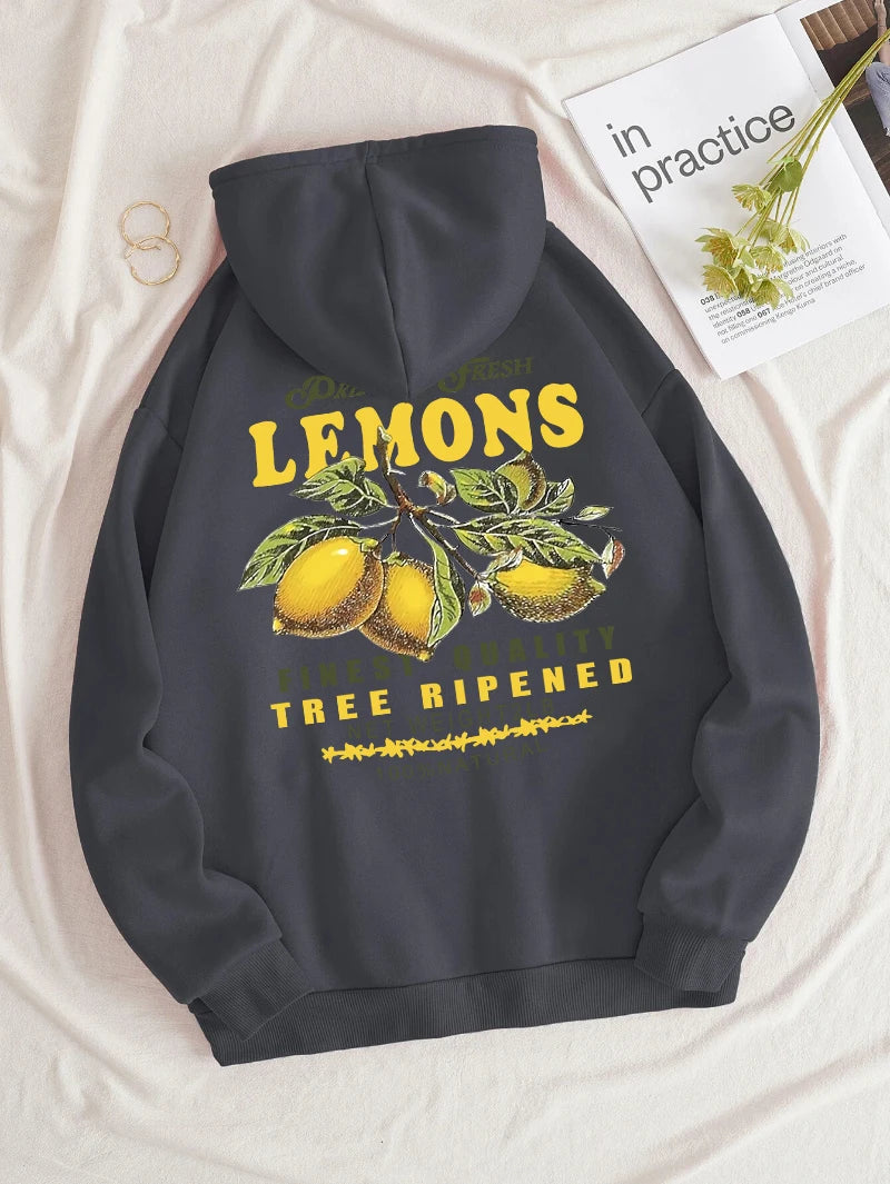 Lemons Make Lemonade” Hoodie – Unisex Sweater met Fruitprint