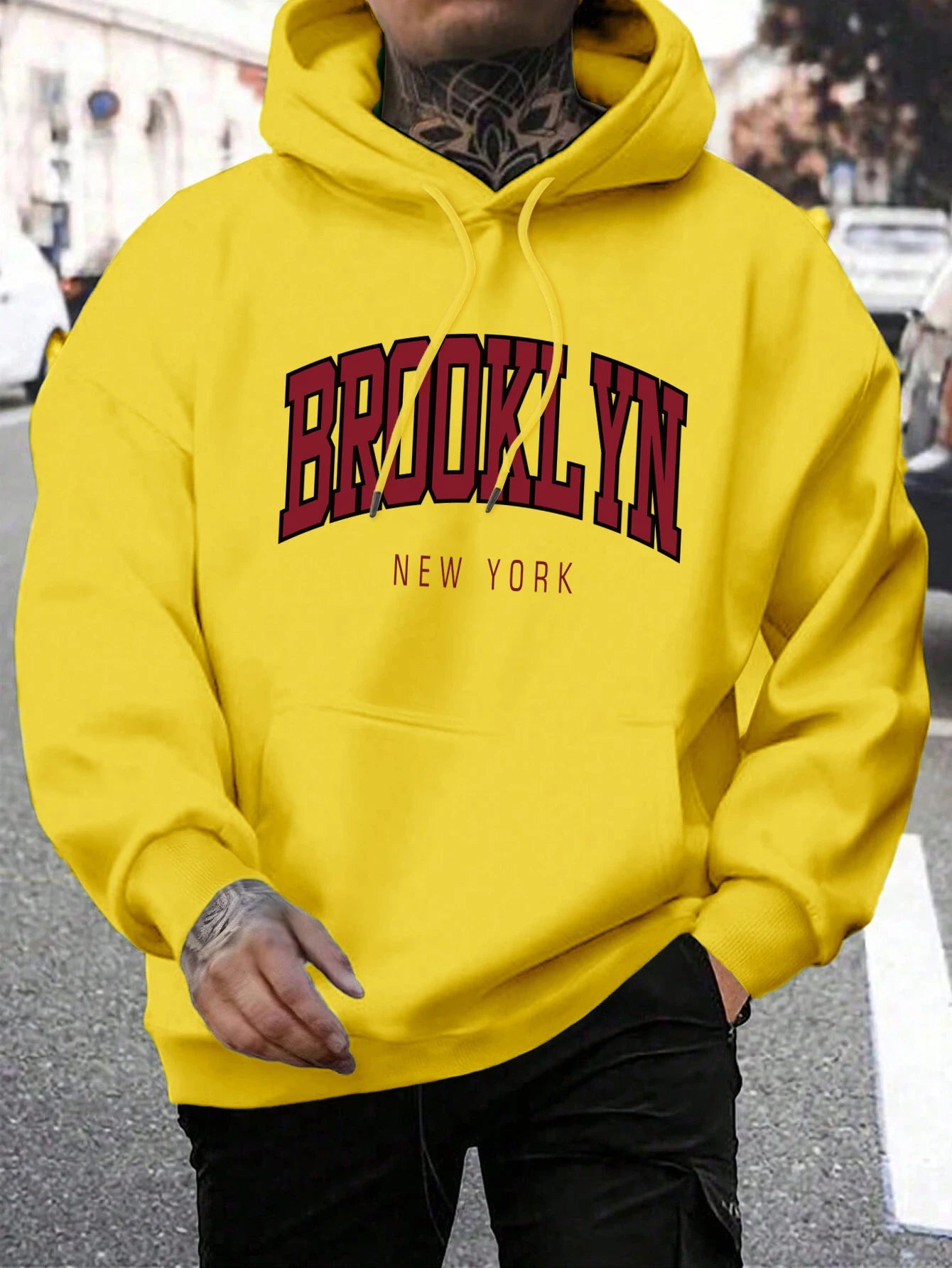 Brooklyn New York Hoodie – Unisex Oversized Sweater met Opdruk