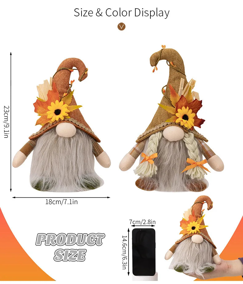 Herfst Decoratie – Gnome met LED Verlichting
