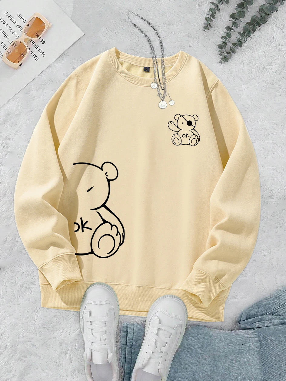 Unisex Katten Trui โ Minimalistische Oversized Sweater met Kattenlijnprint