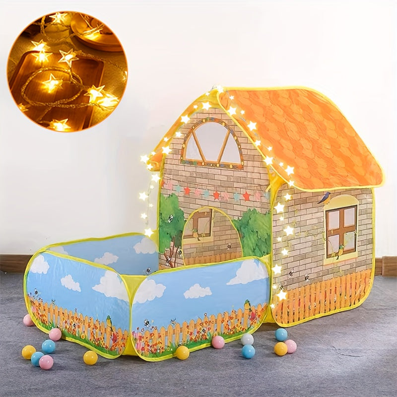 Kinderen Speelhuis – Opvouwbare Speeltent met Sterrenlichtjes voor Jongens en Meisjes