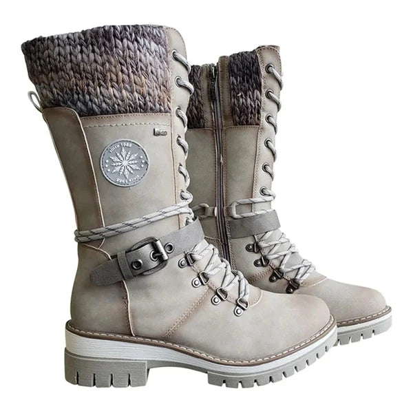 Warme Dames Winterlaarzen met Veters – Comfort, Grip & Stijl in Één