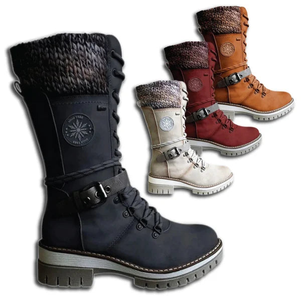 Warme Dames Winterlaarzen met Veters – Comfort, Grip & Stijl in Één