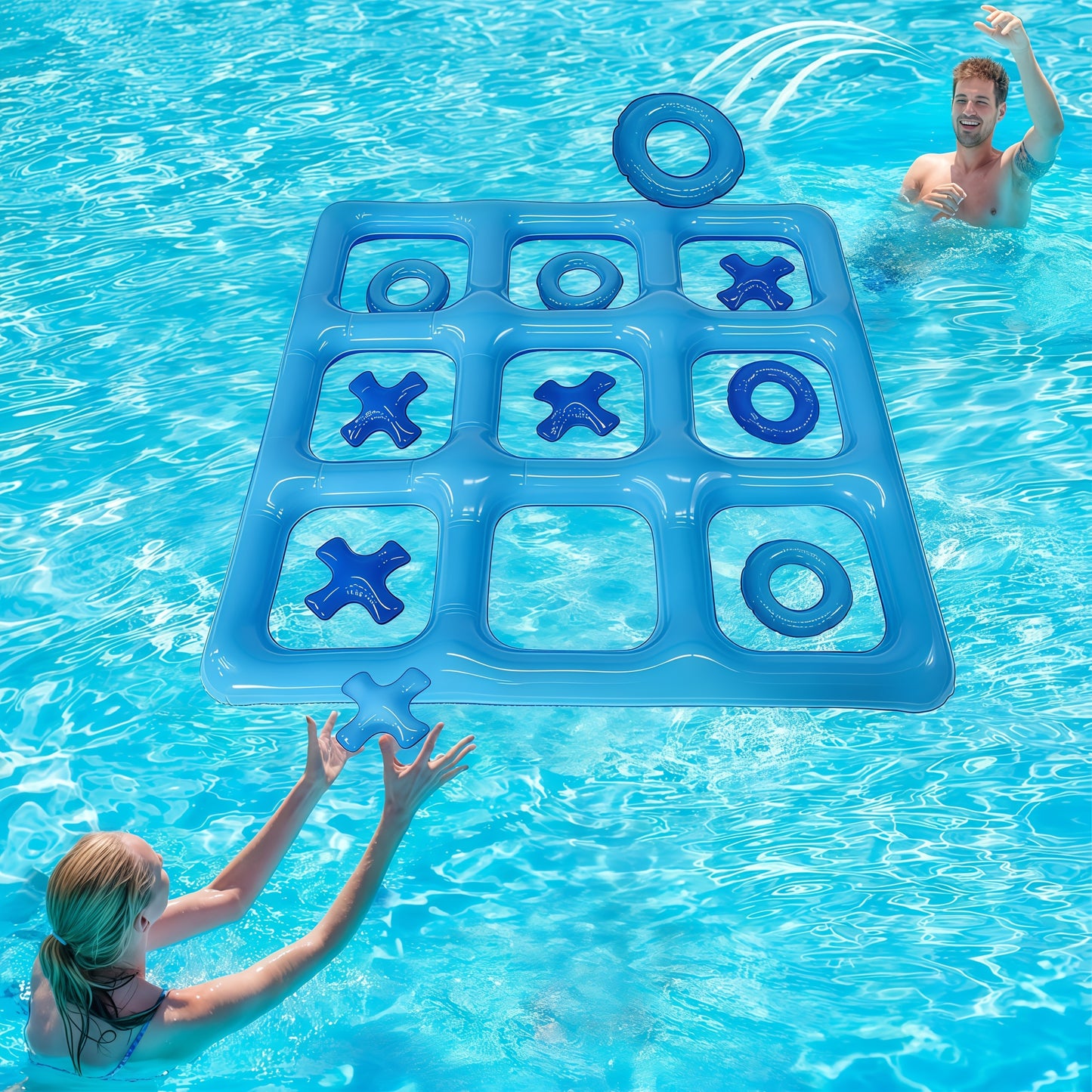 Opblaasbaar XXL Tic Tac Toe Spel Voor Zwembad
