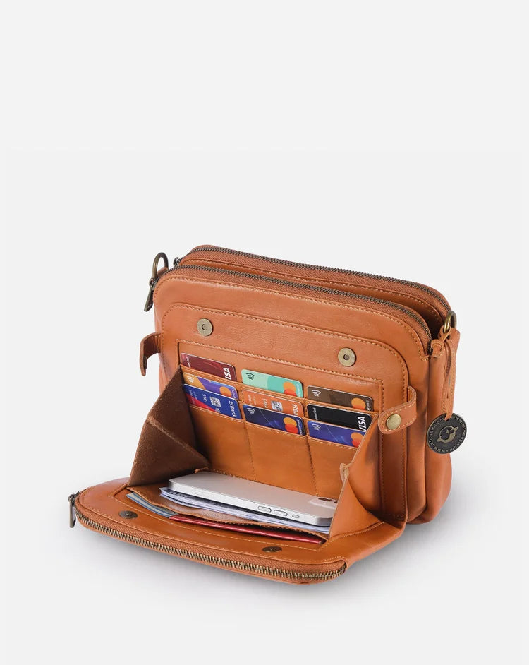 LuxBag - Leren crossbody schoudertas dames tas
