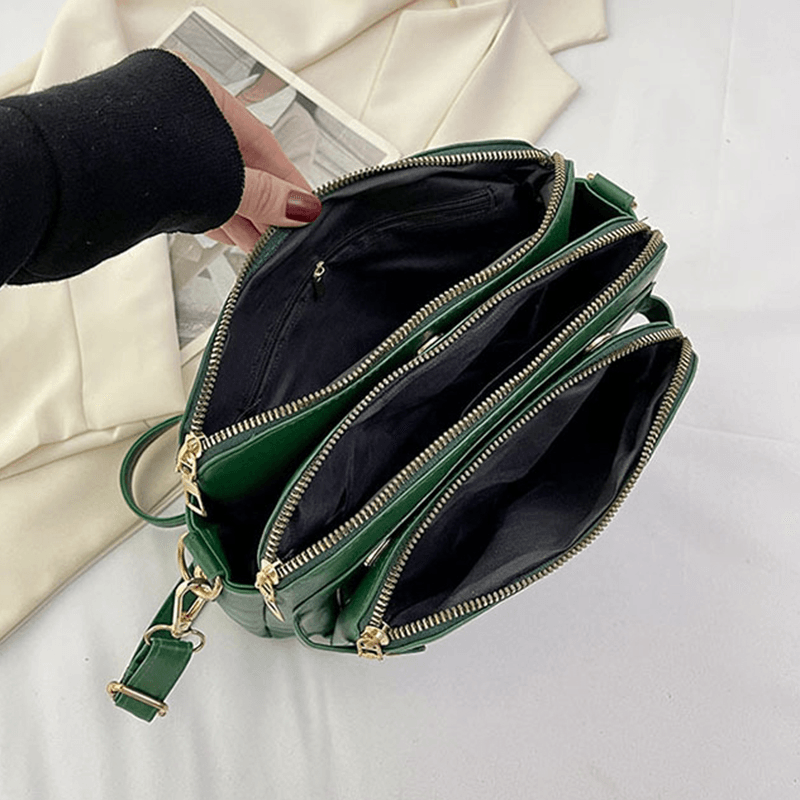 LuxBag - Leren crossbody schoudertas dames tas