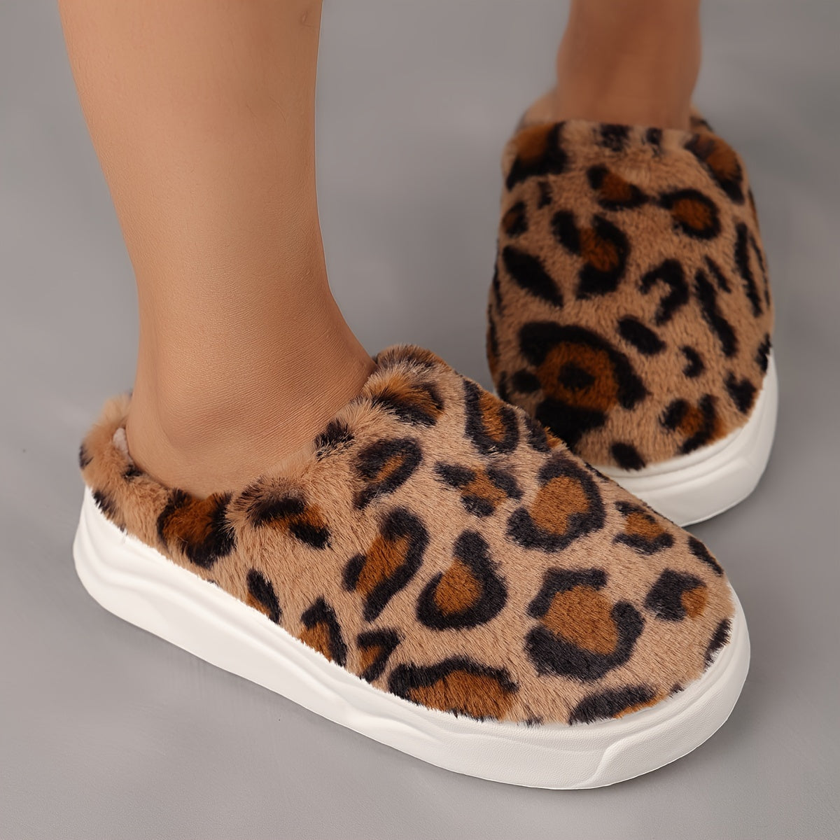 Schattige Dierenprint Slippers vrouwen - Warme winter sloffen