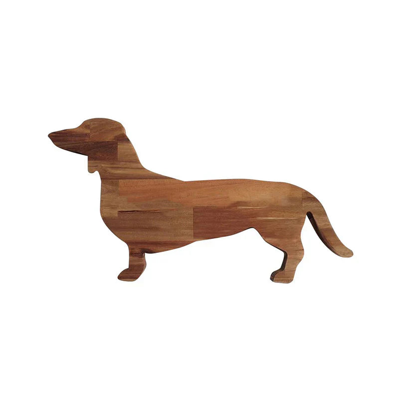 Houten Borrelplank Hond – Unieke Teckel Serveerplank voor Liefhebbers