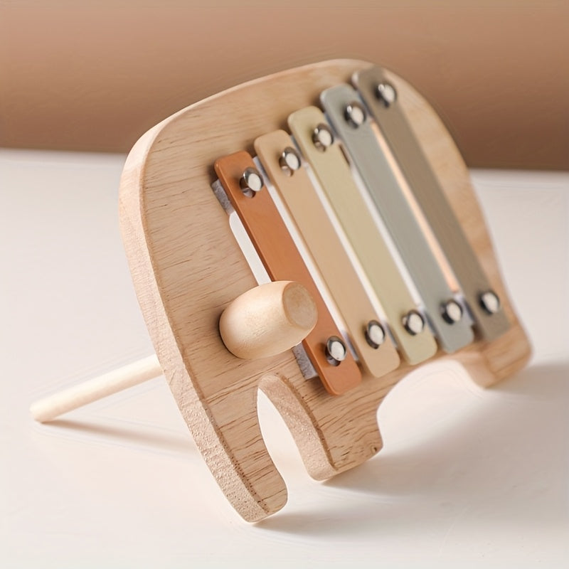 Houten Olifant Xylofoon – Educatief Speelgoed voor Kinderen