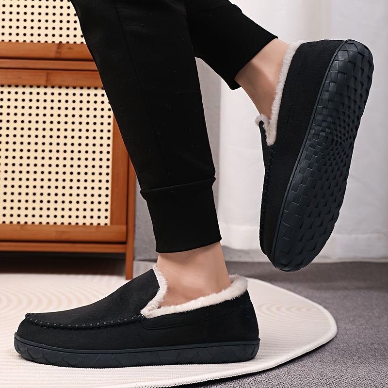 Warme Heren Pantoffels – Comfortabele en Antislip Loafers Sloffen