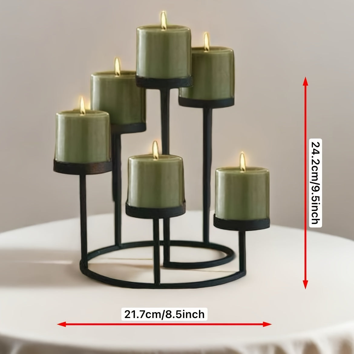 Metalen Kaarsenstandaard Spiraal – Luxe Design voor 6 Kaarsen