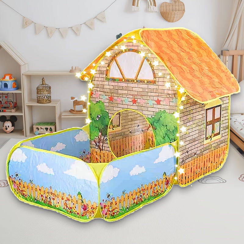 Kinderen Speelhuis – Opvouwbare Speeltent met Sterrenlichtjes voor Jongens en Meisjes