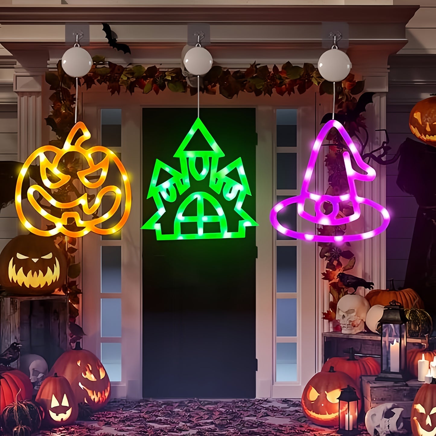 Set Halloween LED Verlichting – Sfeervolle Raamdecoratie