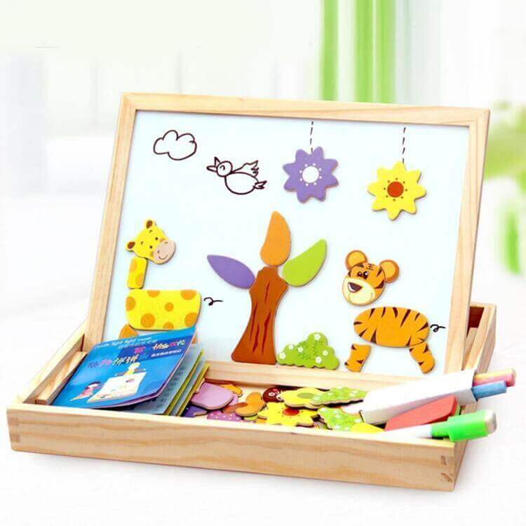 Magnetisch Teken- en Puzzelbord – Educatief Speelgoed voor Kinderen