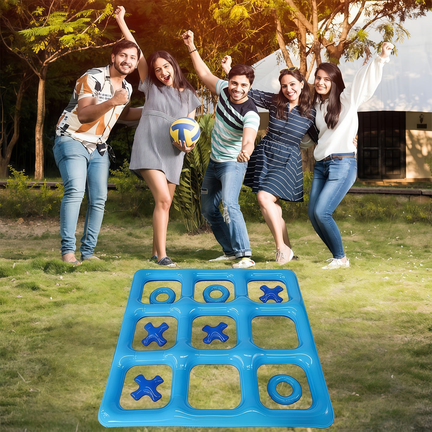 Opblaasbaar XXL Tic Tac Toe Spel Voor Zwembad