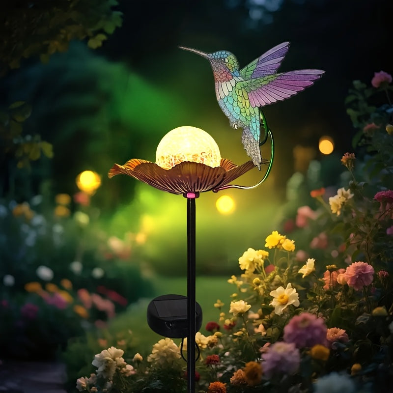 Solar Tuinlamp Kolibrie – Zonne Energie Tuinverlichting met LED Decoratie