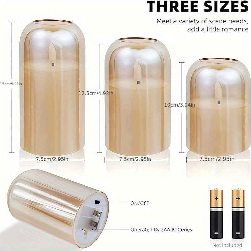 Set van 3 Luxe LED Kaarsen – Met Timer & Afstandsbediening
