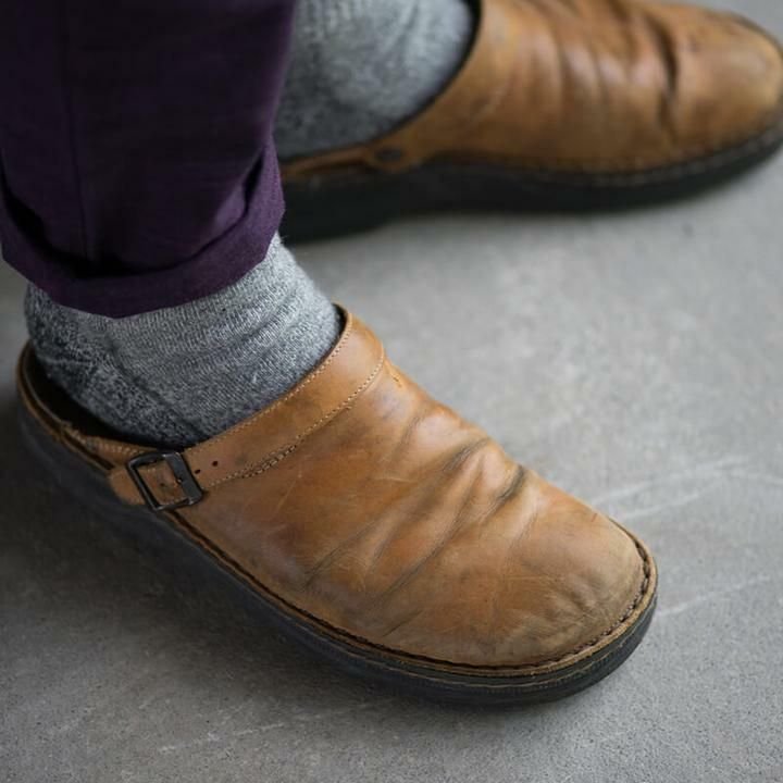 UrbanStep | Premium Leren Huis Klompen voor Mannen - Comfortabel Voetbed
