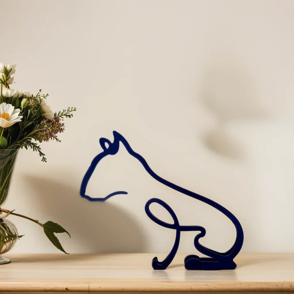Moderne Hondensculptuur – Minimalistisch Beeld voor Woondecoratie