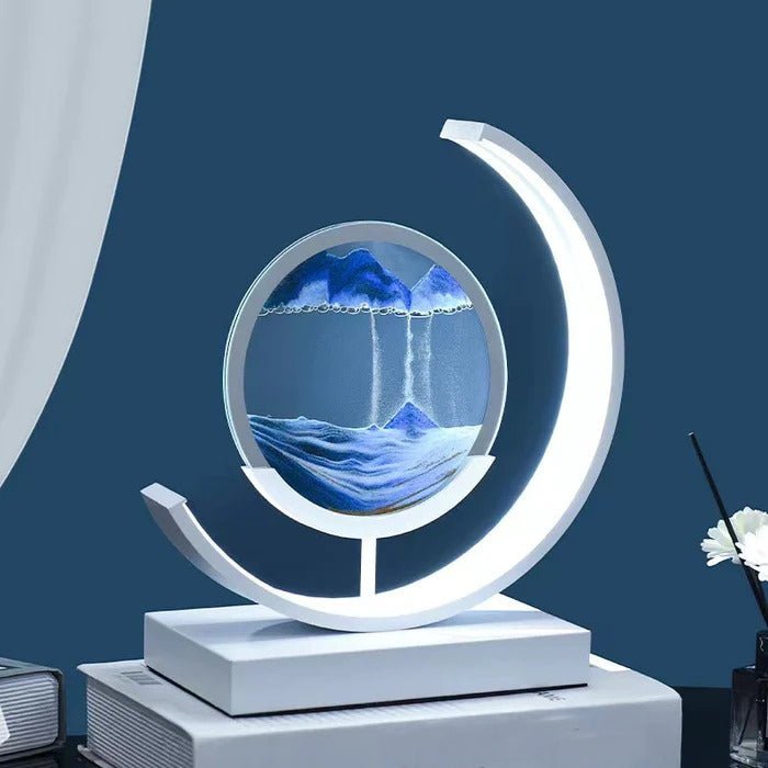 Zandkunst Lamp – LED Tafellamp met Bewegend Zand en Modern Design