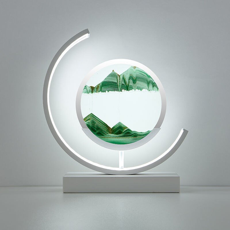 Zandkunst Lamp – LED Tafellamp met Bewegend Zand en Modern Design