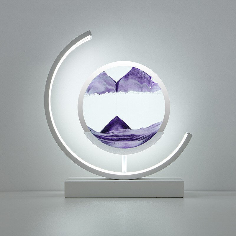 Zandkunst Lamp – LED Tafellamp met Bewegend Zand en Modern Design