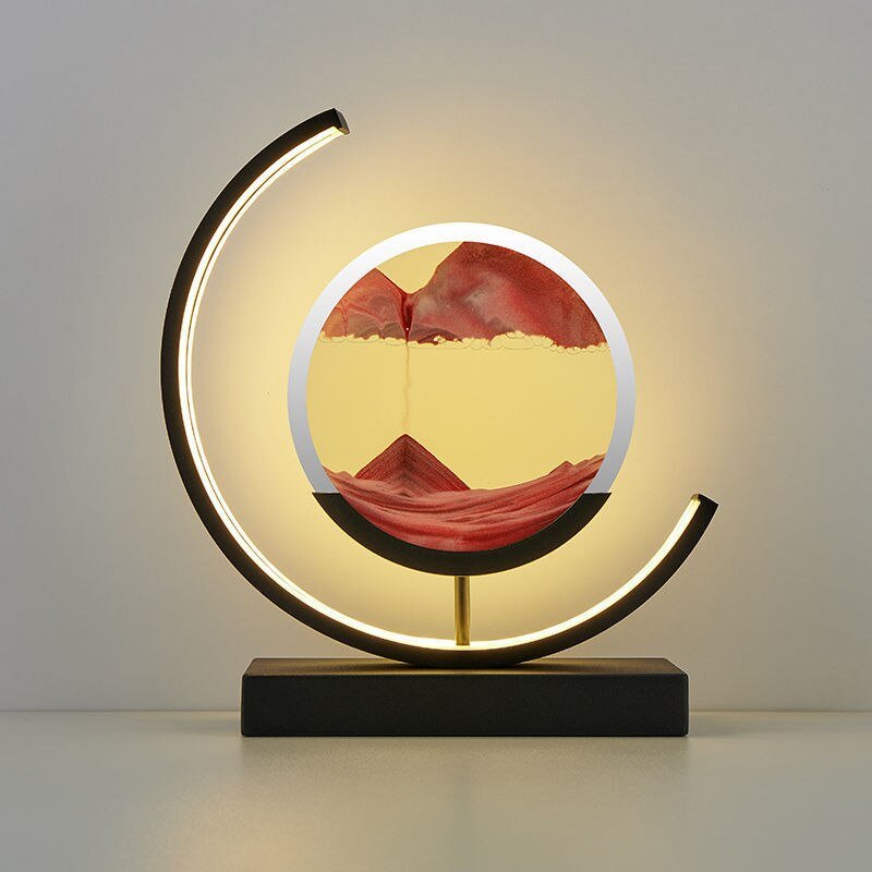 Zandkunst Lamp – LED Tafellamp met Bewegend Zand en Modern Design