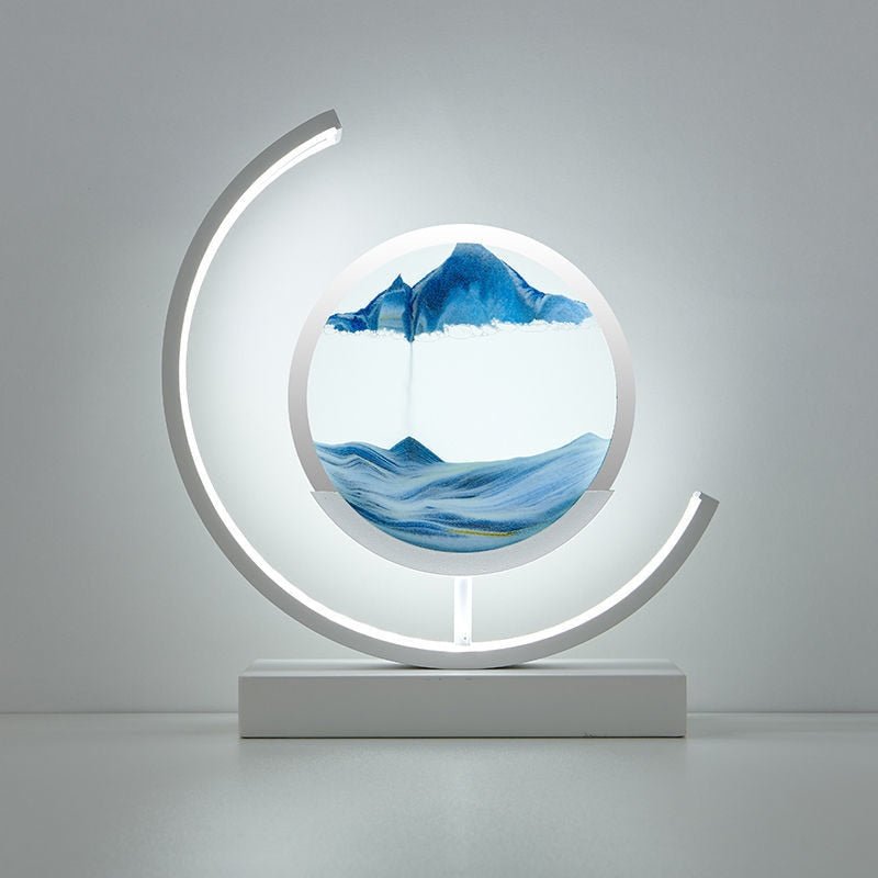 Zandkunst Lamp – LED Tafellamp met Bewegend Zand en Modern Design