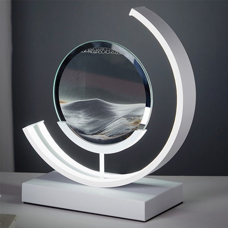 Zandkunst Lamp – LED Tafellamp met Bewegend Zand en Modern Design