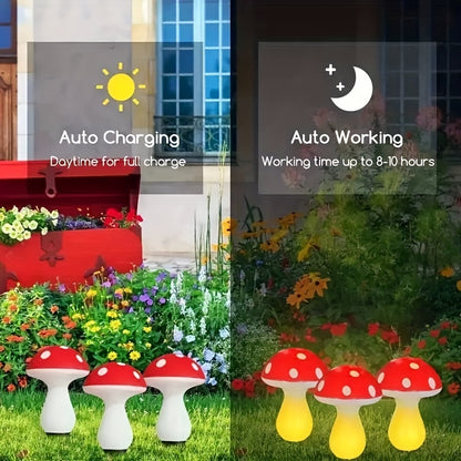 Solar Paddenstoel Lampen – 8 Stuks Tuinverlichting op Zonne-energie