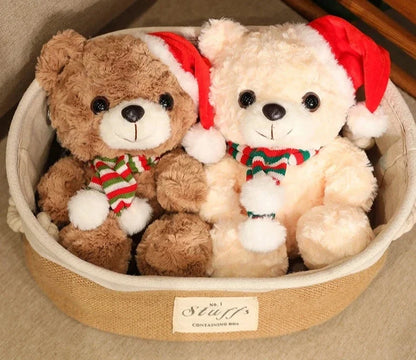 Kerst Knuffel – Schattige Pluche Beer in Wit of Bruin